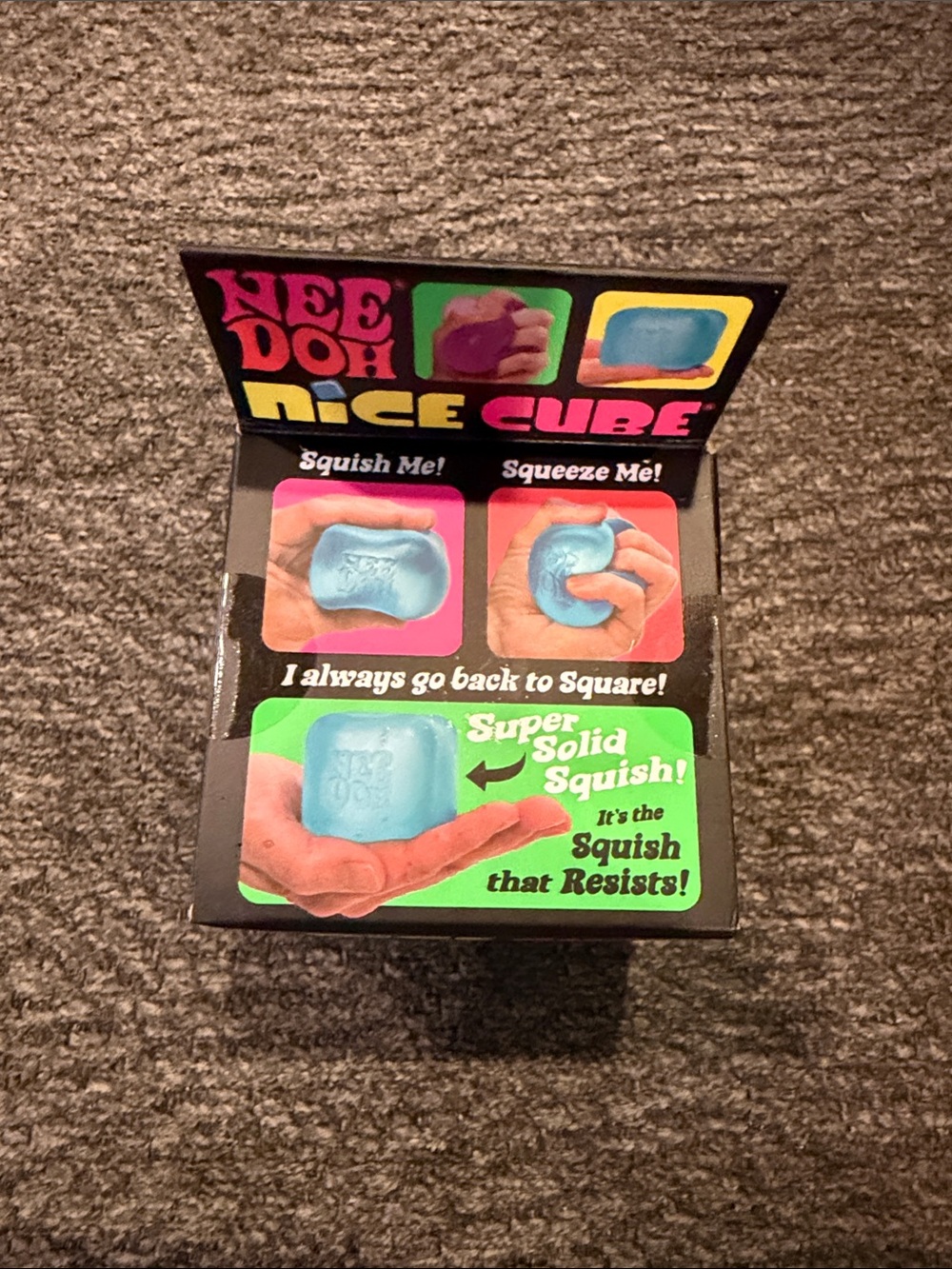 Needoh Nice Cube Super Solid Squish! - Blue - Picture 5 of 6